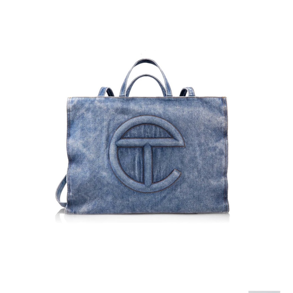 Telfar Large Denim Shopper! Brand New! Never worn still in box and Telfar bag!